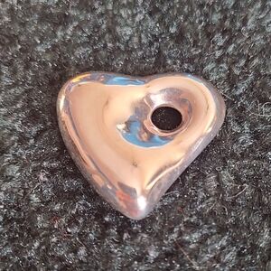 Silver Heart Button